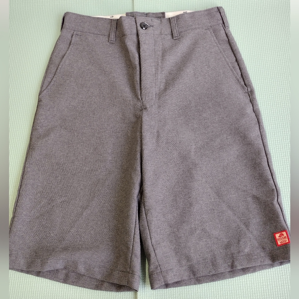 Red Kap Vans Off the Wall Men's WorkWear Shorts Flat Front Gray Size 30